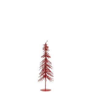 CHRISTMAS TREE GLITTERS PLASTIC CHRISTMAS RED SMALL
