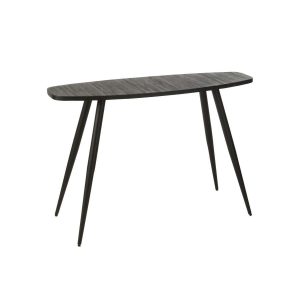 CONSOLE OVAL RECYCLE TEAK BLACK