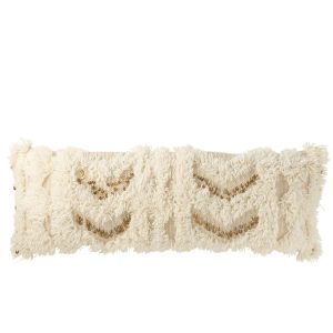 CUSHION RECTANGLE ARROWS SEQUIN WOOL/COTTON CREAM/GOLD