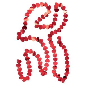 GARLAND  HEART PVC RED