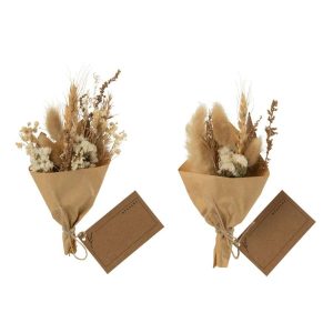 BUNCH DRIED FLOWERS IN PAPER WRAP NATURAL ASSORTMENT OF 2