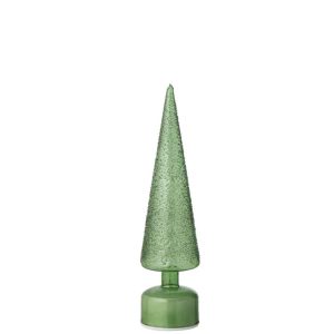 TREE LED TURNING GLASS GREEN LARGE