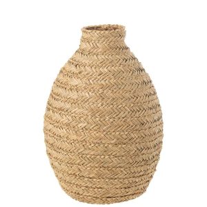 VASE BRAIDED SEAGRASS NATURAL LARGE