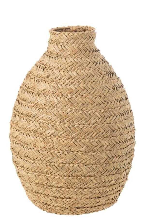 VASE BRAIDED SEAGRASS NATURAL LARGE