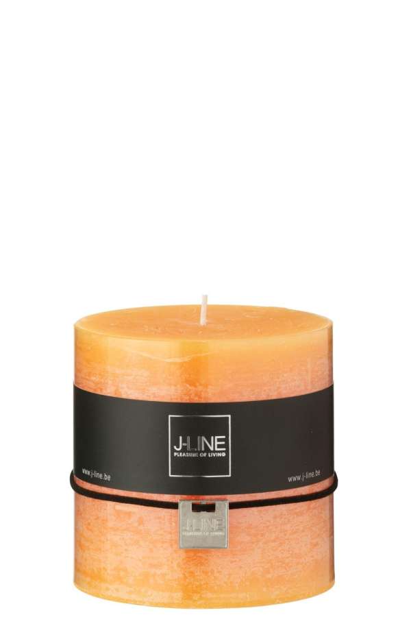 CYLINDER CANDLE LIGHT ORANGE 64H