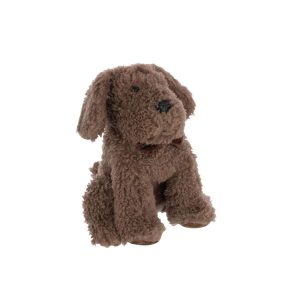 DOORSTOP DOG POLYESTER BROWN