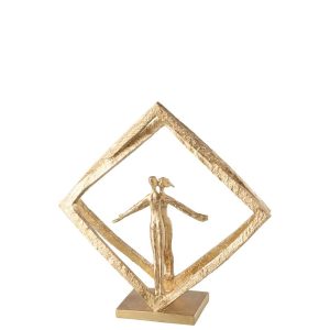 COUPLE IN FRAMES MODERN RESIN GOLD