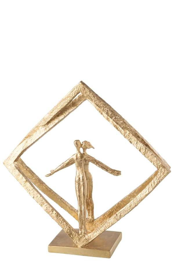 COUPLE IN FRAMES MODERN RESIN GOLD