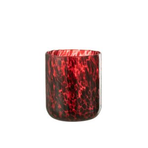 HURRICANE SPOTTED GLASS RED/BLACK LARGE