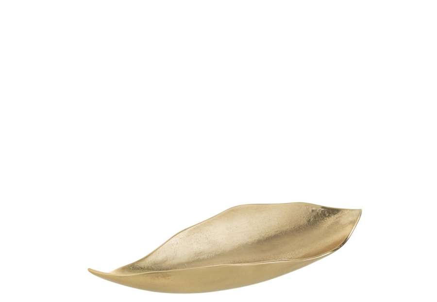 PLATEAU BLAD ALUMINIUM GOUD SMALL
