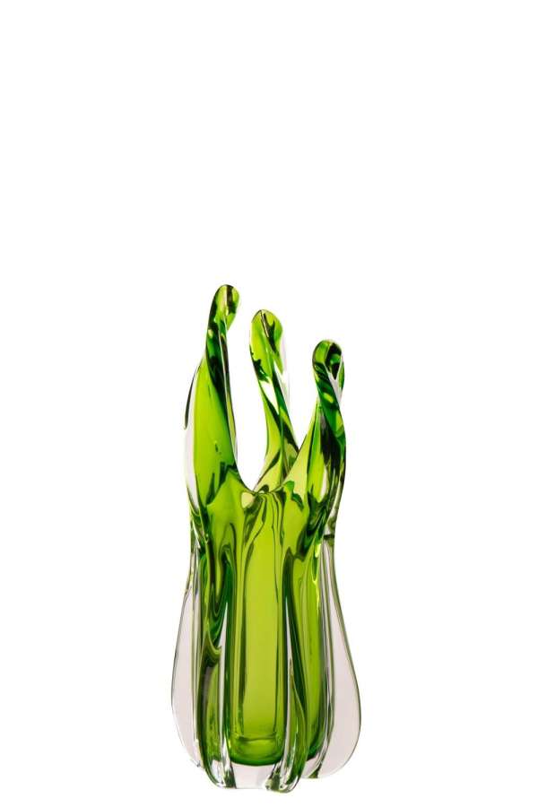 VASE SERENA GLASS GREEN SMALL