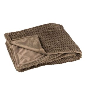 BLANKET POLYESTER DARK BROWN