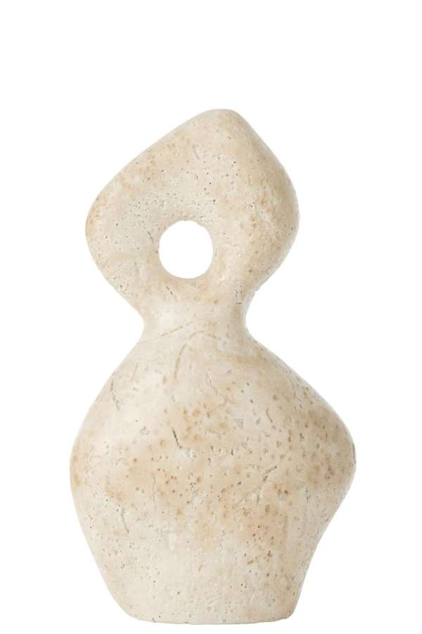 ABSTRACT FIGURINE OLINA CERAMIC CREAM LARGE