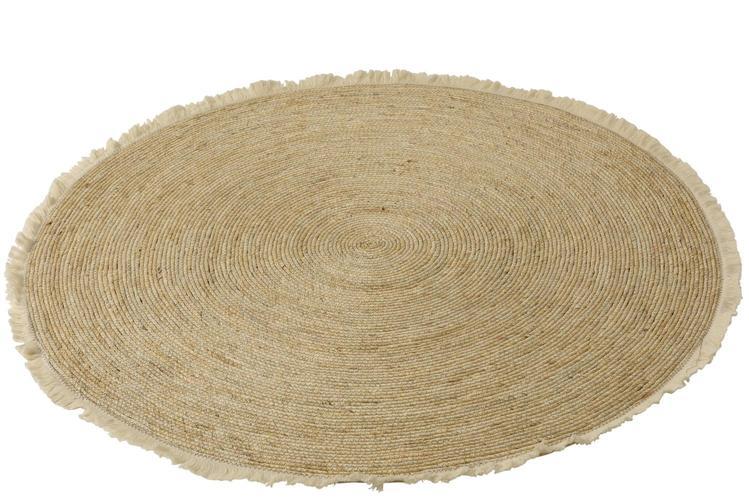 RUG TASSEL BAND MAIZE PEEL/COTTON BEIGE WHITE