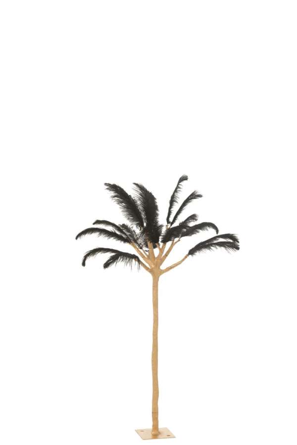 TREE FEATHERS STEEL GOLD/BLACK SMALL