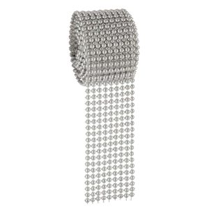 RIBBON STUDS BALL PLASTIC SILVER SMALL 5X180CM