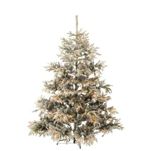 CHRISTMAS TREE 420 LED SNOWY ARTIFICIAL  DARK GREEN/LIGHT GREY LARGE