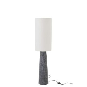 FLOOR LAMP AVA FIBREGLASS BLACK/WHITE MEDIUM