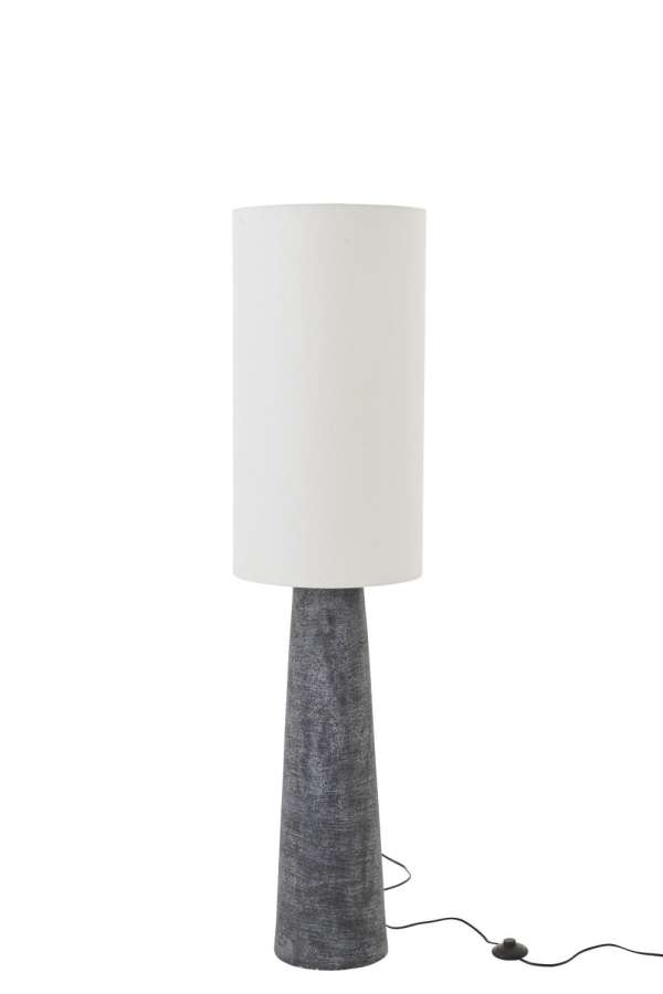 FLOOR LAMP AVA FIBREGLASS BLACK/WHITE MEDIUM