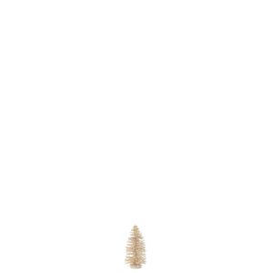 CHRISTMAS TREE DECO GLITTERS WOOD WHITE SMALL
