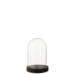 DECORATIVE BELL JAR GLASS DARK BROWN SMALL