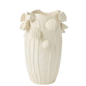 VASE BOTANICA LOTUS POD CLAY BEIGE LARGE