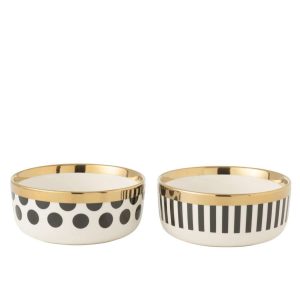 BOWL DOT/STRIP  CERAMIC MIX ASSORTMENT 2