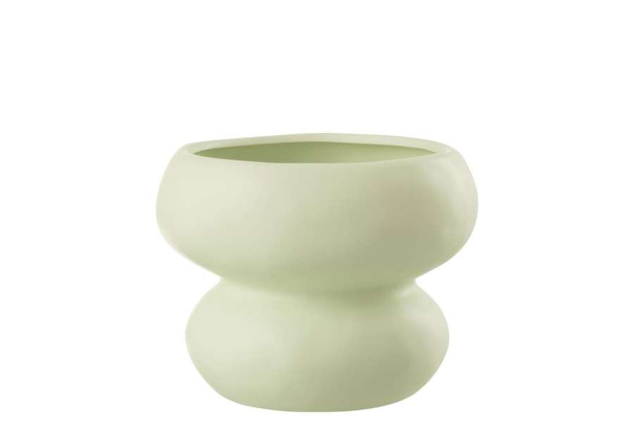 FLOWERPOT CIRCLE PORCELAIN LIGHT GREEN