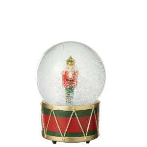 WATER GLOBE NUTCRACKER LIMEPOWDER CHRISTMAS RED/DARK GREEN