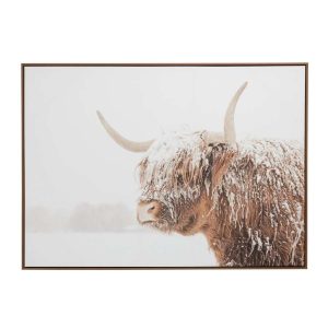 WALL DECO YAK FACE PINEWOOD/POLYRESIN BROWN/WHITE
