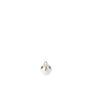 CHRISTMAS BAUBLE BRIGHT BALL IRON WHITE SMALL