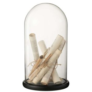 BELL JAR PAPER PARCHMENT GLASS BEIGE LARGE