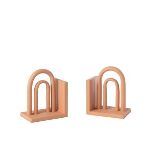 SET OF 2 BOOKEND KOLI IRON BROWN/NATURAL