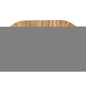 WALL MIRROR CURVE OVAL WOOD NATURAL