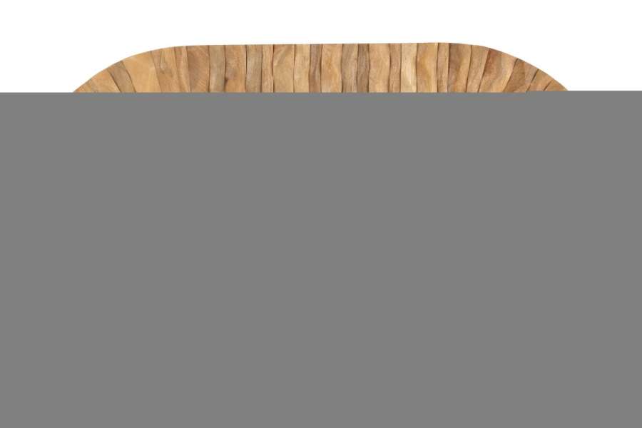 WALL MIRROR CURVE OVAL WOOD NATURAL