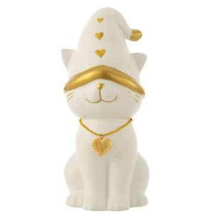 CAT HEART HAT DOLOMITE WHITE/GOLD LARGE