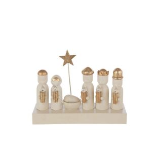 NATIVITY LED LIMEPOWDER GOLD COLORED/ECRU