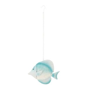 FISH WIDE HANGING IRON LIGHT BLUE/WHITE