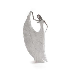 Figur Danser Hvit/Sølv 24X11X49Cm