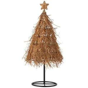 CHRISTMAS TREE STAR RATTAN NATURAL LARGE