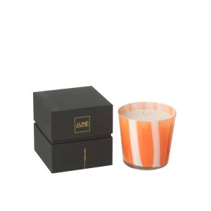 SCENTED CANDLE NOA LINES ORANGE SMALL-50HOURS