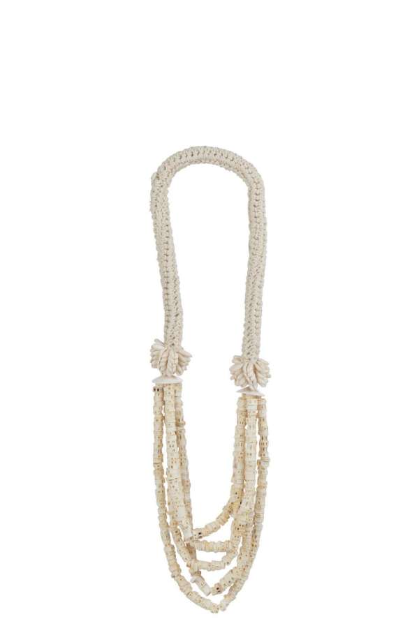 NECKLACE 5 THREADS SHELL NATURAL
