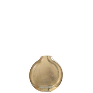 VASE MIKI VERRE TRANSPARENT/GOLD SMALL