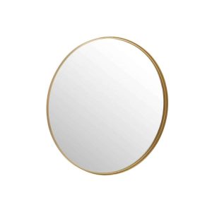MIRROR ROUND HIGH BORDER METAL/GLASS GOLD LARGE