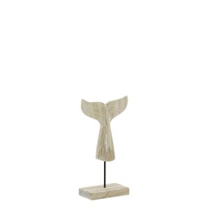 WHALE TAIL WHITEWASH PAULOWNIA WOOD NATURAL SMALL