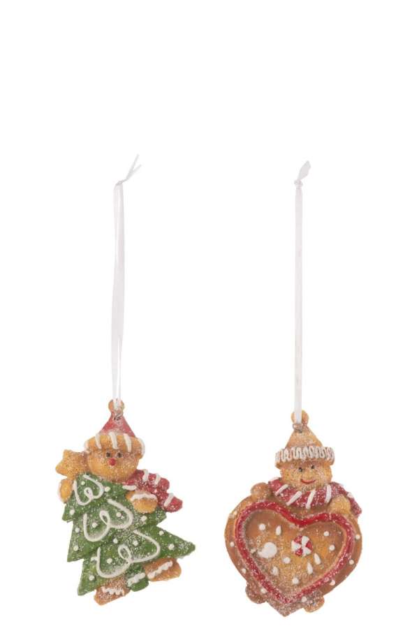 HANGER GINGERBREAD RESIN MIX ASSORTMENT OF 2