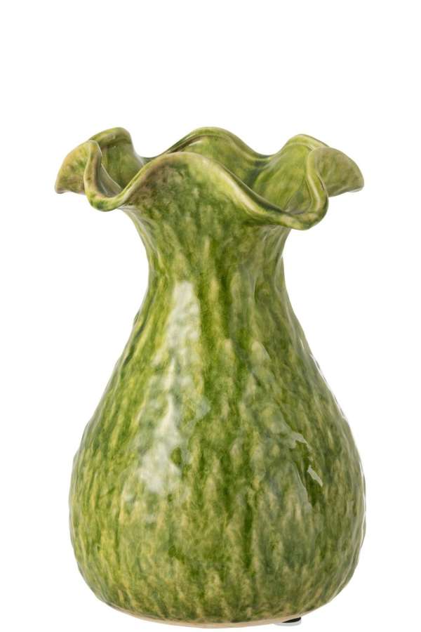 VASE RONNY IRREGULAR CLAY GREEN LARGE