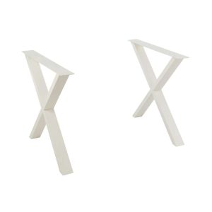 TABLE LEGS CROSS STEEL WHITE