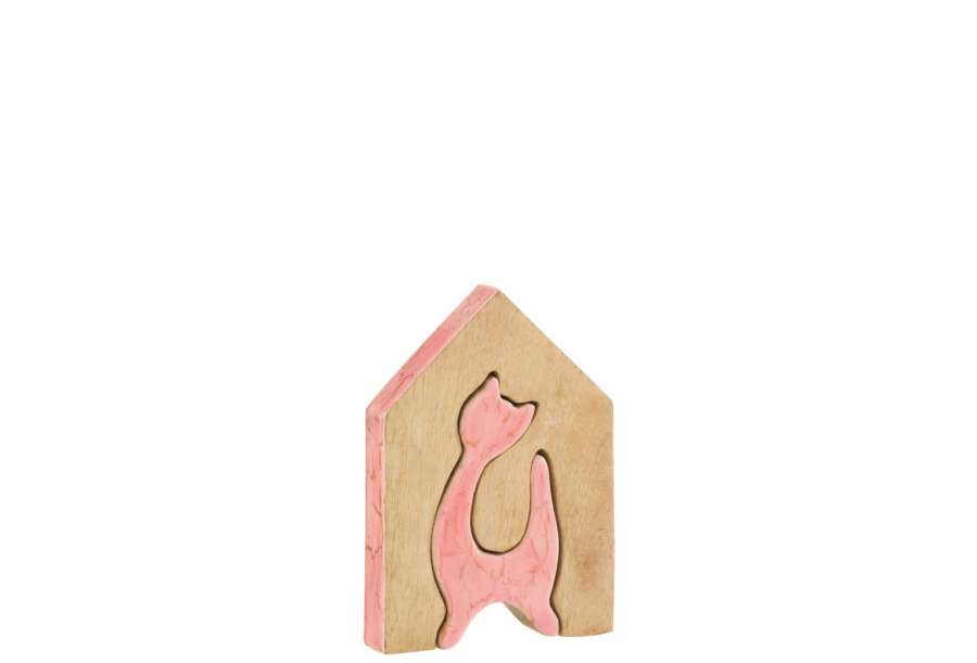 HOUSE CAT MANGO WOOD PINK/NATURAL MEDIUM