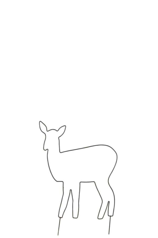 DECO GARDEN DEER IRON BLACK